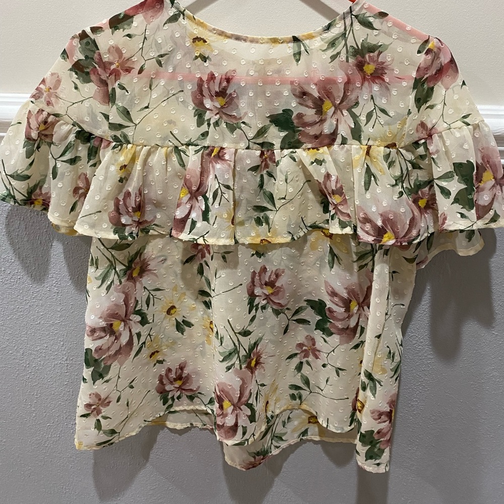 Short Sleeve Floral Top